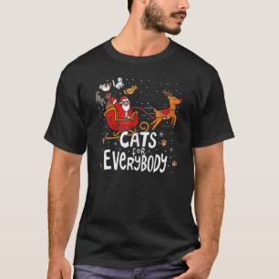 Katten voor iedereen kerstpyjama's X mas lelijk Wo T-shirt