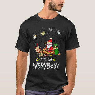 Katten voor iedereen lelijke kerst Kerstmis Kat T-shirt