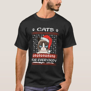 Katten Voor Iedereen Lelijke Kerst Mooie Kat T-shirt