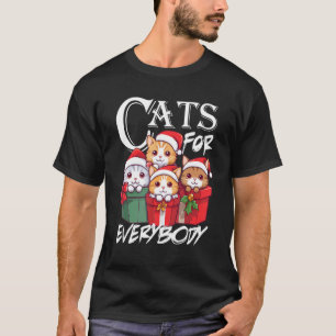 Katten Voor Iedereen Lelijke Kerstkat Grappige Ker T-shirt