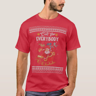 Katten voor iedereen lelijke kerstkeuken t-shirt