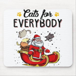 Katten voor iedereen met kerstcadeautjes muismat