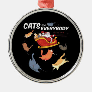 Katten voor iedereen metalen ornament