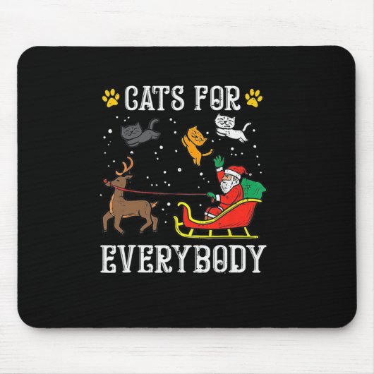 Katten voor iedereen Santa Fun Mannen Kinder Vrouw Muismat (Voorkant)