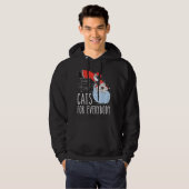 Katten voor Iedereen Schattige Kerstmis Kat Santa Hoodie (Voorkant volledig)