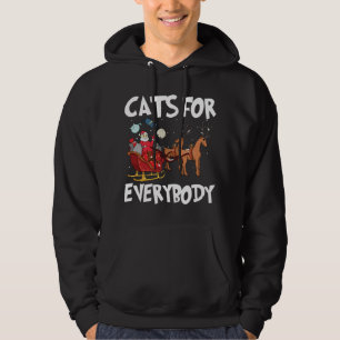 Katten voor iedereen Schattige Santa Cat Lovers Ch Hoodie