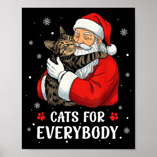 Katten voor iedereen Sinterklaas Kerst Moppertje K Poster (Voorkant)