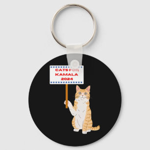 Katten voor Kamala Harris Stem President 2024 USA Sleutelhanger