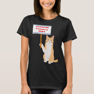 Katten voor Kamala Harris Stem President 2024 USA T-shirt