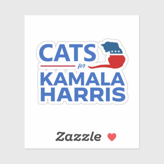 Katten voor Kamala Harris Sticker (Vel)
