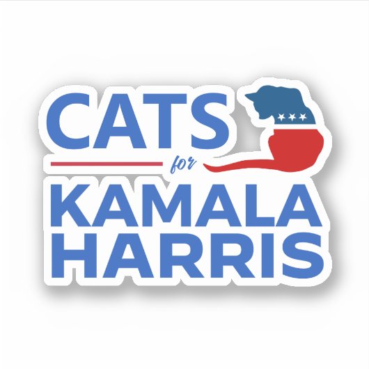 Katten voor Kamala Harris Sticker (Voorkant)