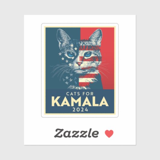 Katten voor Kamala Sticker (Vel)