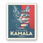 Katten voor Kamala Sticker (Voorkant)