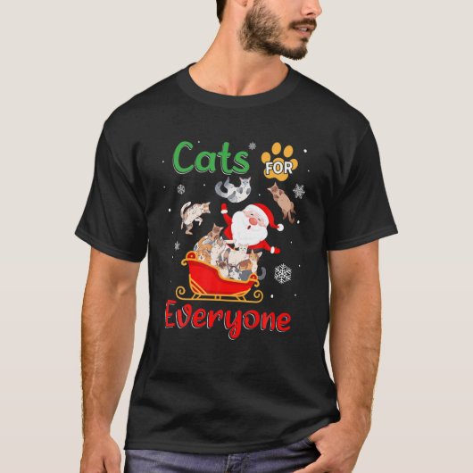 Katten voor kerstkerstkerstkerstkerstkatten t-shirt (Voorkant)