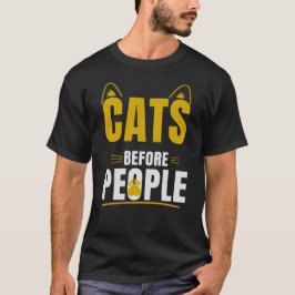 Katten Voor Mensen Grappige Kattenliefhebber Typog T-shirt