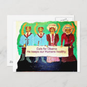 Katten voor Obama Briefkaart (Voorkant / Achterkant)