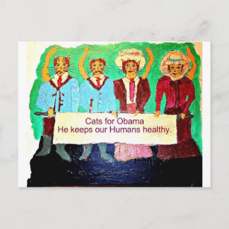 Katten voor Obama Briefkaart