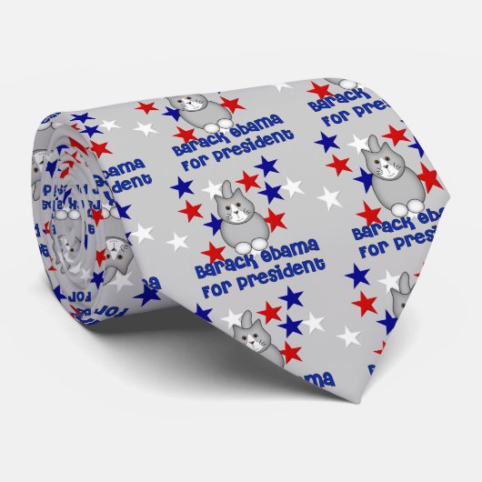 Katten voor Obama Stropdas (Opgerold)