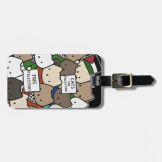 Katten voor Palestina – Kawaii Katten voor Gerecht Bagagelabel