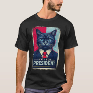 Katten voor President   Grappige Politieke Parodie T-shirt