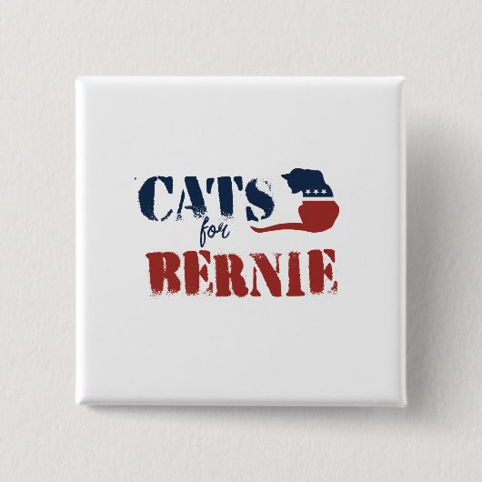 Katten voor Sanders Vierkante Button 5,1 Cm (Voorkant)