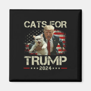 Katten voor Trump 2024 Grappige stem voor Trump - Magneet