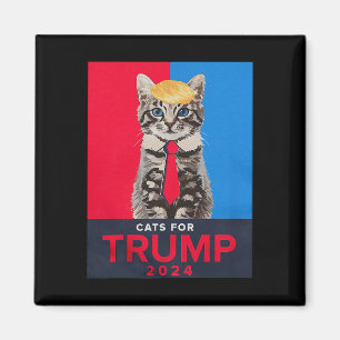 Katten voor Trump 2024 Grappige T-shirt voor Vance Magneet