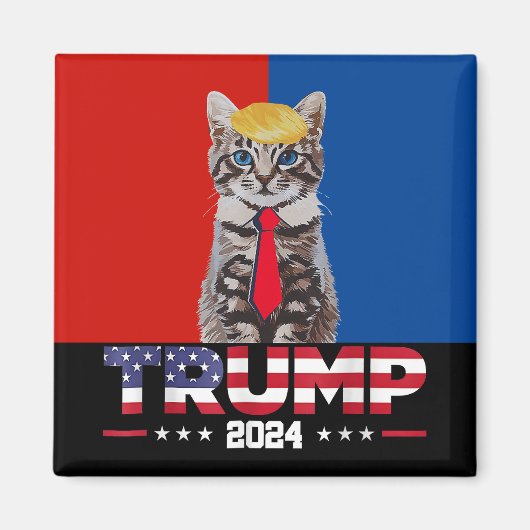 Katten voor Trump 2024 | Vance Trump rood blauw Magneet (Voorkant)