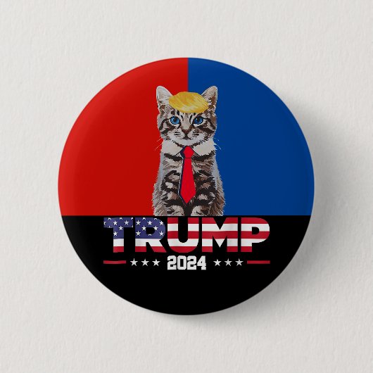 Katten voor Trump 2024 | Vance Trump rood blauw Ronde Button 5,7 Cm (Voorkant)
