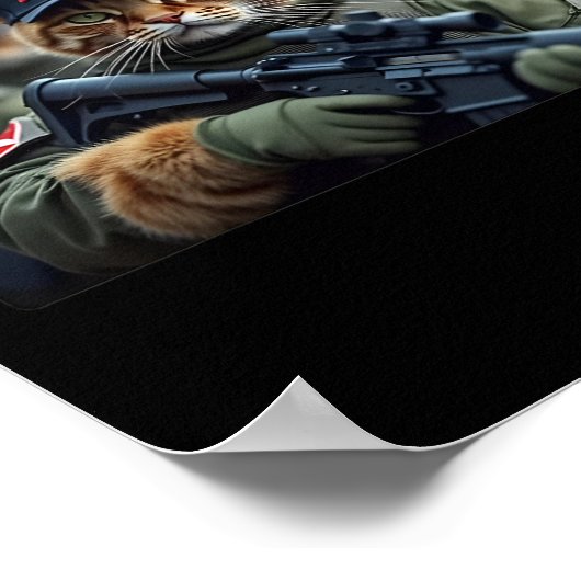 Katten voor Trump Mega Army Amerikaanse vlag Patri Poster (Hoek)