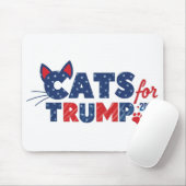Katten voor Trump mousepad 2024 Muismat (Met muis)