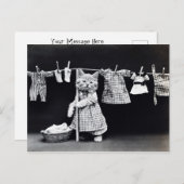 Katten voor tuinbouw | Kat met Rake Briefkaart (Voorkant / Achterkant)