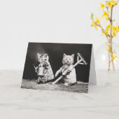 Katten voor tuinbouw | Kat met Rake Kaart (Gele Bloem)