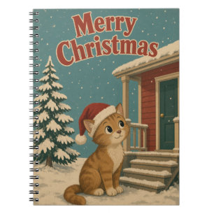 Katten voorste portiek dier kerst notitieboek