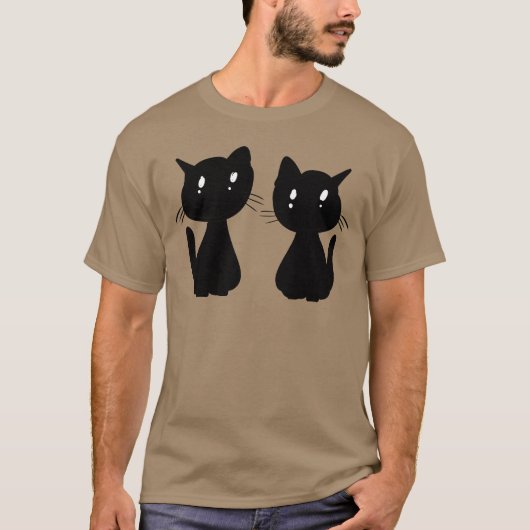 Katten Vrienden Dieren Leuke huisdier cartoon fami T-shirt (Voorkant)