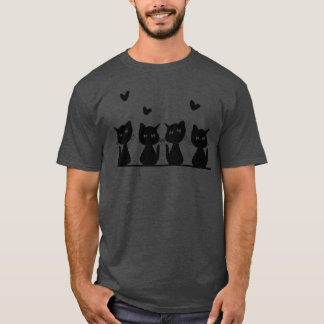 Katten Vrienden Dieren Leuke Huisdier Kleine Vier T-shirt