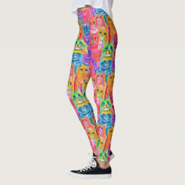 Katten Vrienden Kleurrijke Plezier Leggings
