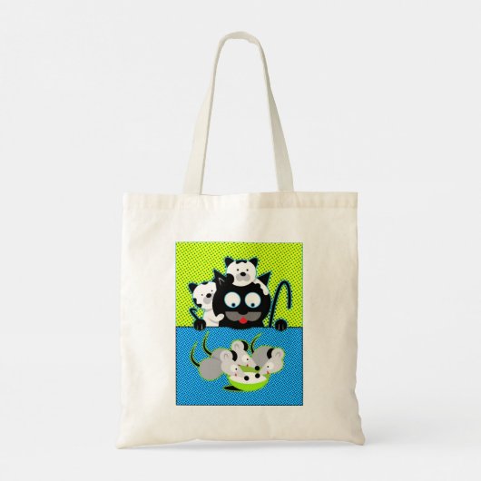 Katten vs. muizen Canvas tas (Achterkant)