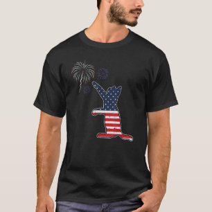 Katten Vuurwerk 4 juli Amerikaanse Vlag Patriottis T-shirt