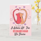 Katten waar ik alle Valentijn-harten van de Meow-m Kaart (Gele Bloem)