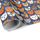 Katten waar ook kat cadeaupapier (Rol Hoek)