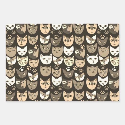 Katten waar ook kat inpakpapier vel (Voorkant 2)