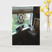 Katten wachten kaart (Gele Bloem)