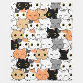 Katten wand 60x80 fleece deken (Voorkant)