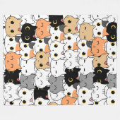 Katten wand 60x80 fleece deken (Voorkant (Horizontaal))