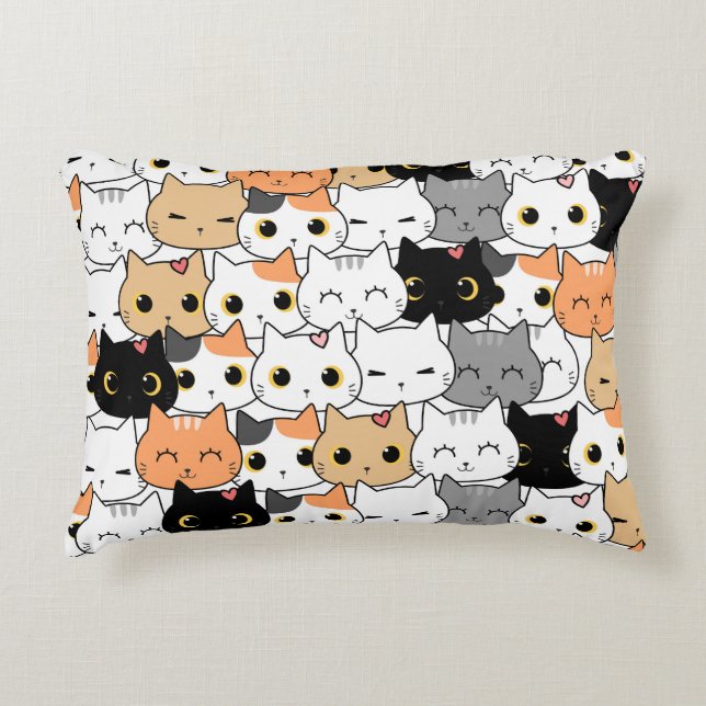 Katten wand accent kussen (Voorkant)