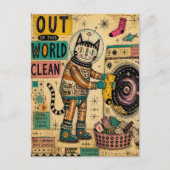 Katten Wasgoed Collage Briefkaart (Voorkant)