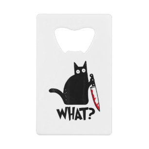 Katten Wat_ Grappige Zwarte Kat Creditkaart Flessenopener