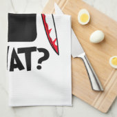 Katten Wat_ Grappige Zwarte Kat Theedoek (Quarter Fold)