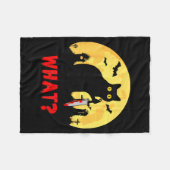Katten Wat_ Halloween Zwarte Kat Met Mes - Grappig Fleece Deken (Voorkant (Horizontaal))